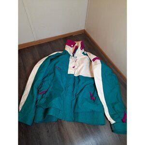 Vintage Columbia Sportswear Women Outdoor Jacket Coat Size XL Teal radial sleeve